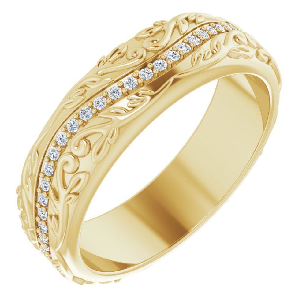 14K Yellow Gold 1/5 CTW Natural Diamond Band
