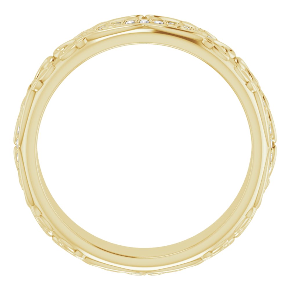 14K Yellow Gold 1/5 CTW Natural Diamond Band