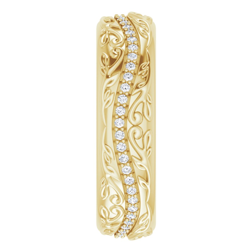14K Yellow Gold 1/5 CTW Natural Diamond Band