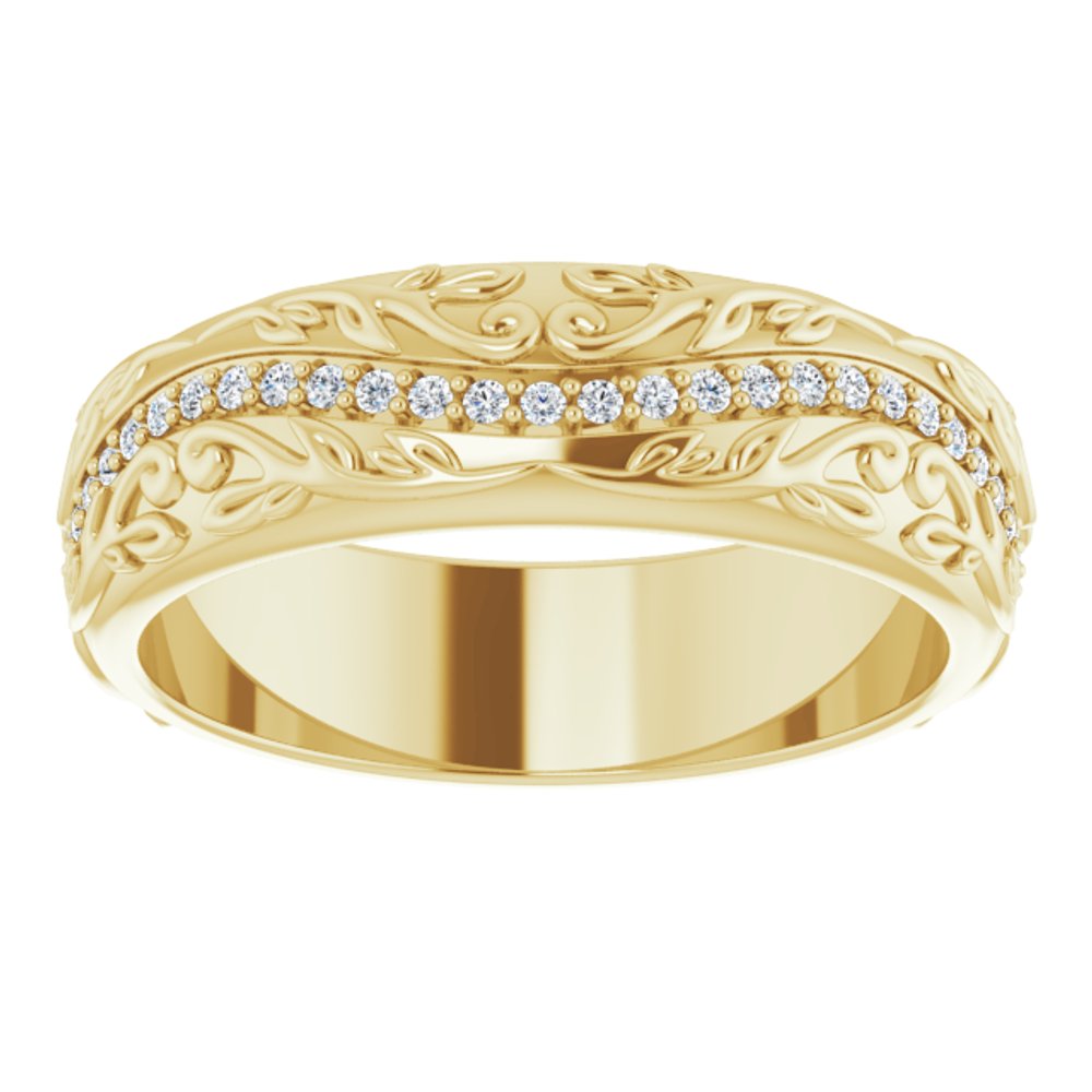 14K Yellow Gold 1/5 CTW Natural Diamond Band