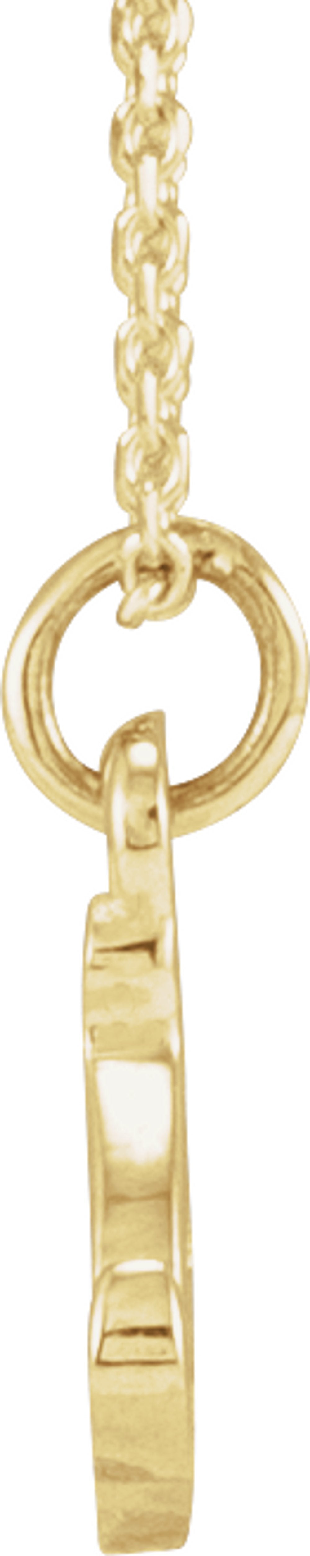 14K Yellow Gold Petite Initial S 16" Necklace