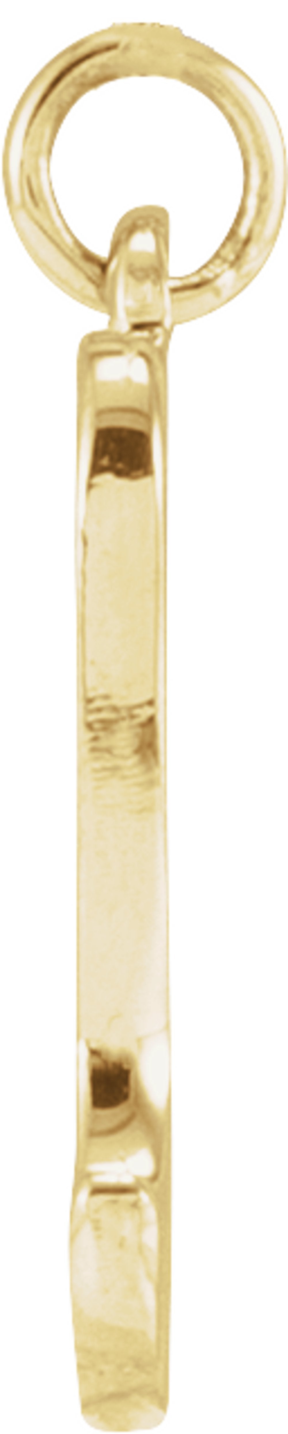 14K Yellow Gold Petite Initial D Pendant