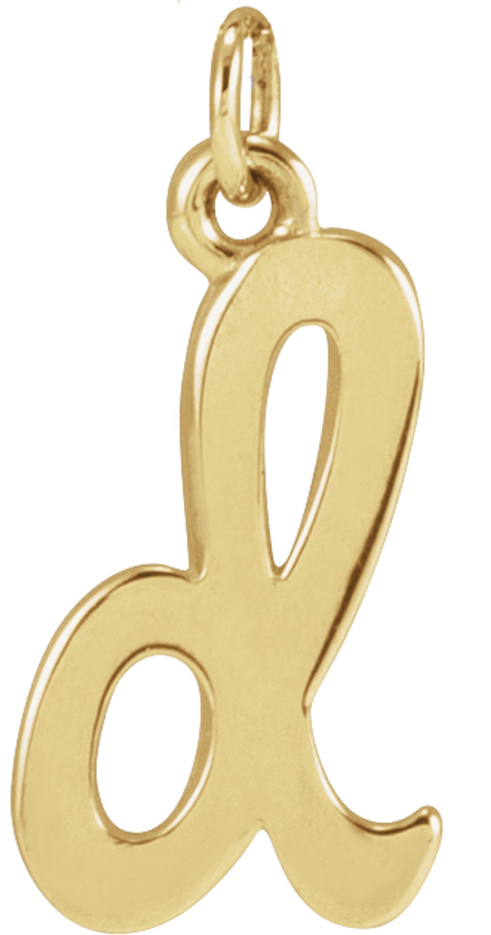 14K Yellow Gold Petite Initial D Pendant