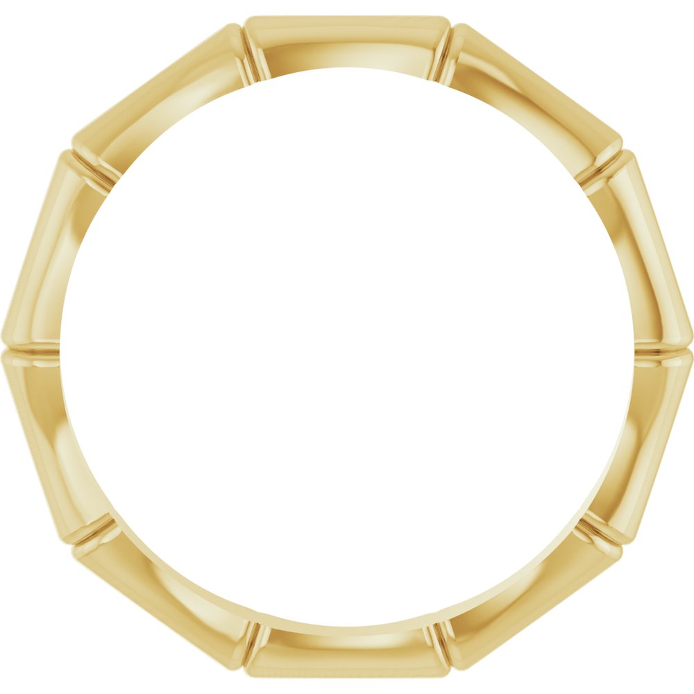 14K Yellow Gold 2.8 mm Bamboo Band Size 7