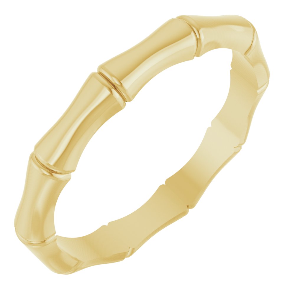 14K Yellow Gold 2.8 mm Bamboo Band Size 7
