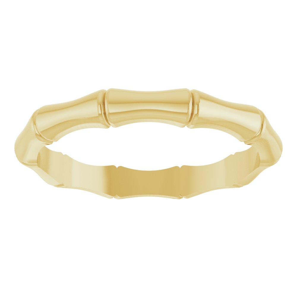 14K Yellow Gold 2.8 mm Bamboo Band Size 7