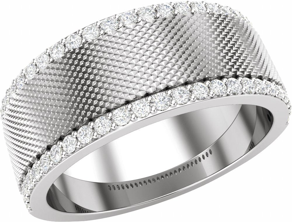 14K White 1/2 CTW Lab-Grown Diamond Band