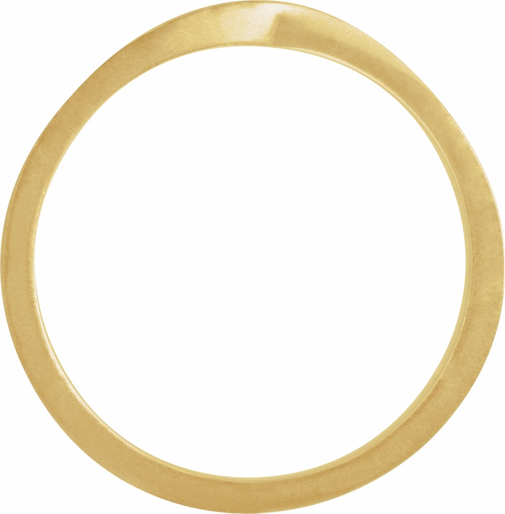 14K Yellow Gold 5 mm Stackable Twisted Ring