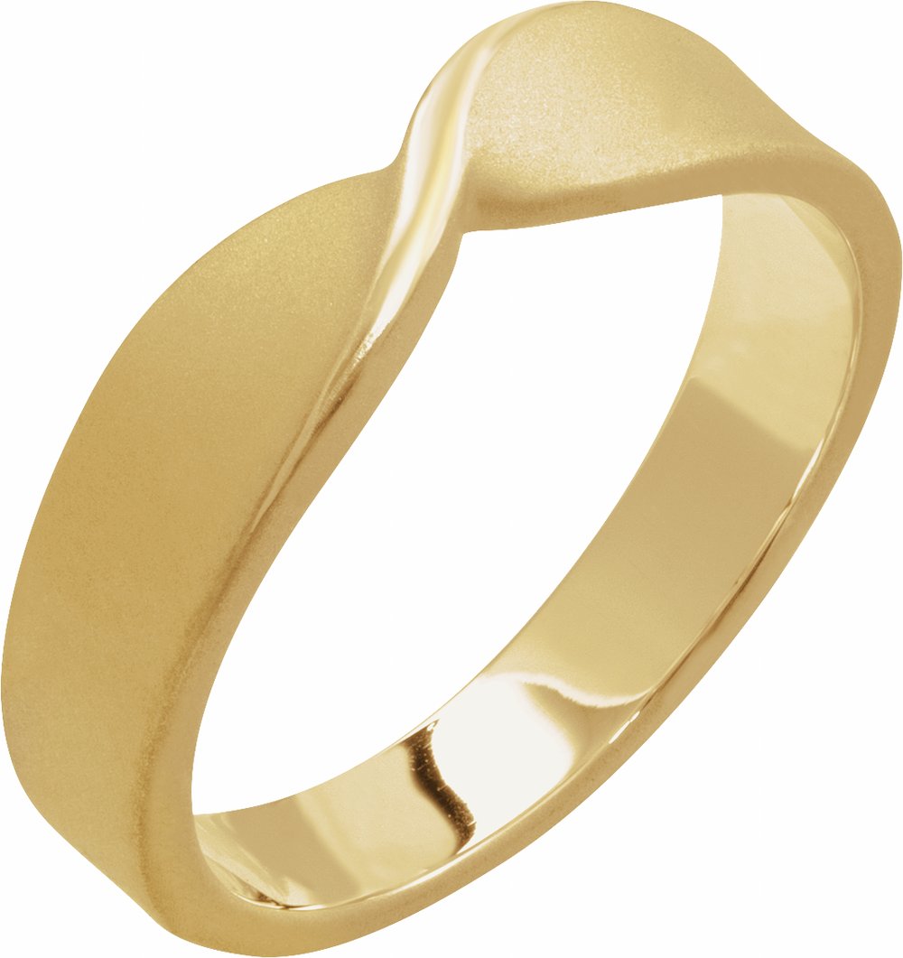 14K Yellow Gold 5 mm Stackable Twisted Ring