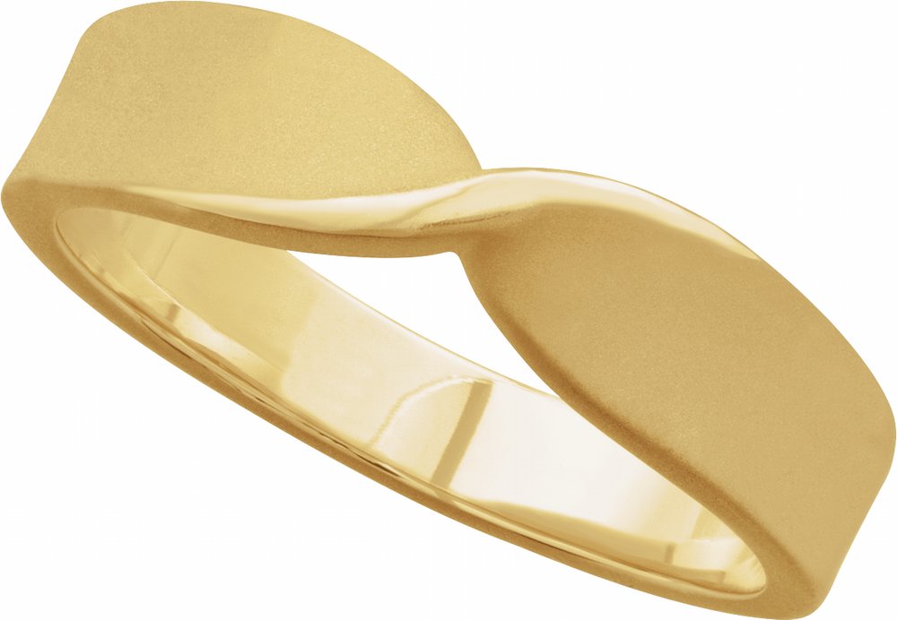 14K Yellow Gold 5 mm Stackable Twisted Ring