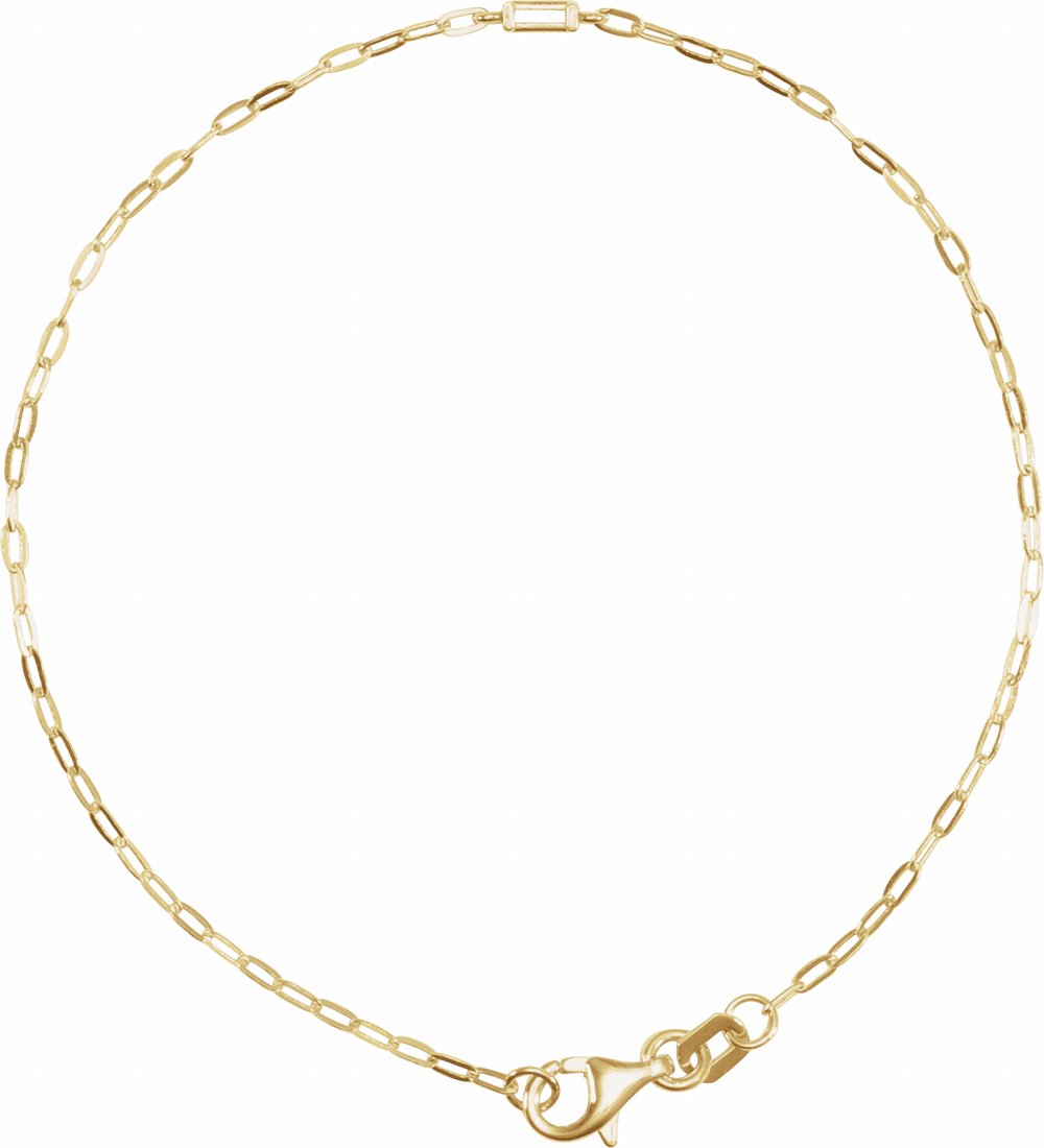 14K Yellow Gold .06 CT Natural Diamond 7" Bracelet