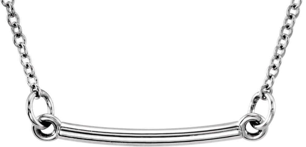Sterling Silver Tiny Posh® Bar 16-18" Necklace