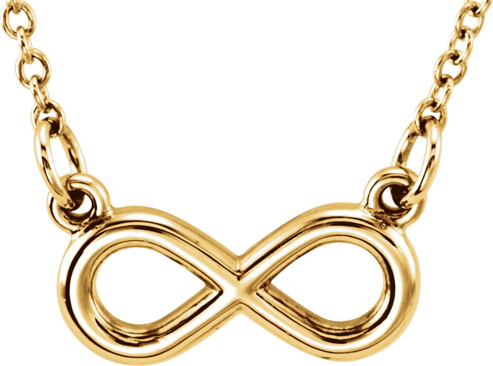 14K Yellow Tiny Posh® Infinity-Inspired 16-18" Necklace