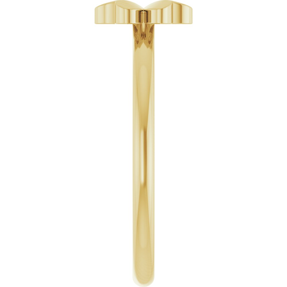 14K Yellow Four-Leaf Clover Stackable Ring