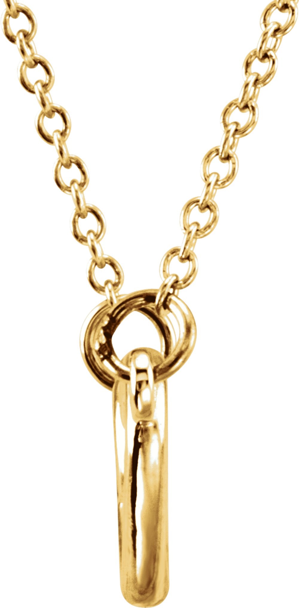 14K Yellow Gold Tiny Posh® Double Heart 16-18" Necklace