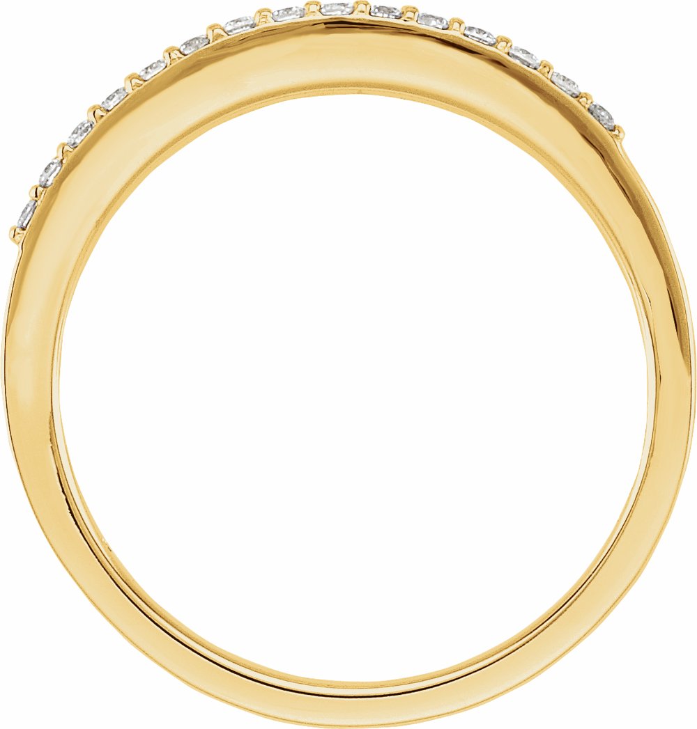 14K Yellow 1/8 CTW Natural Diamond Anniversary Band