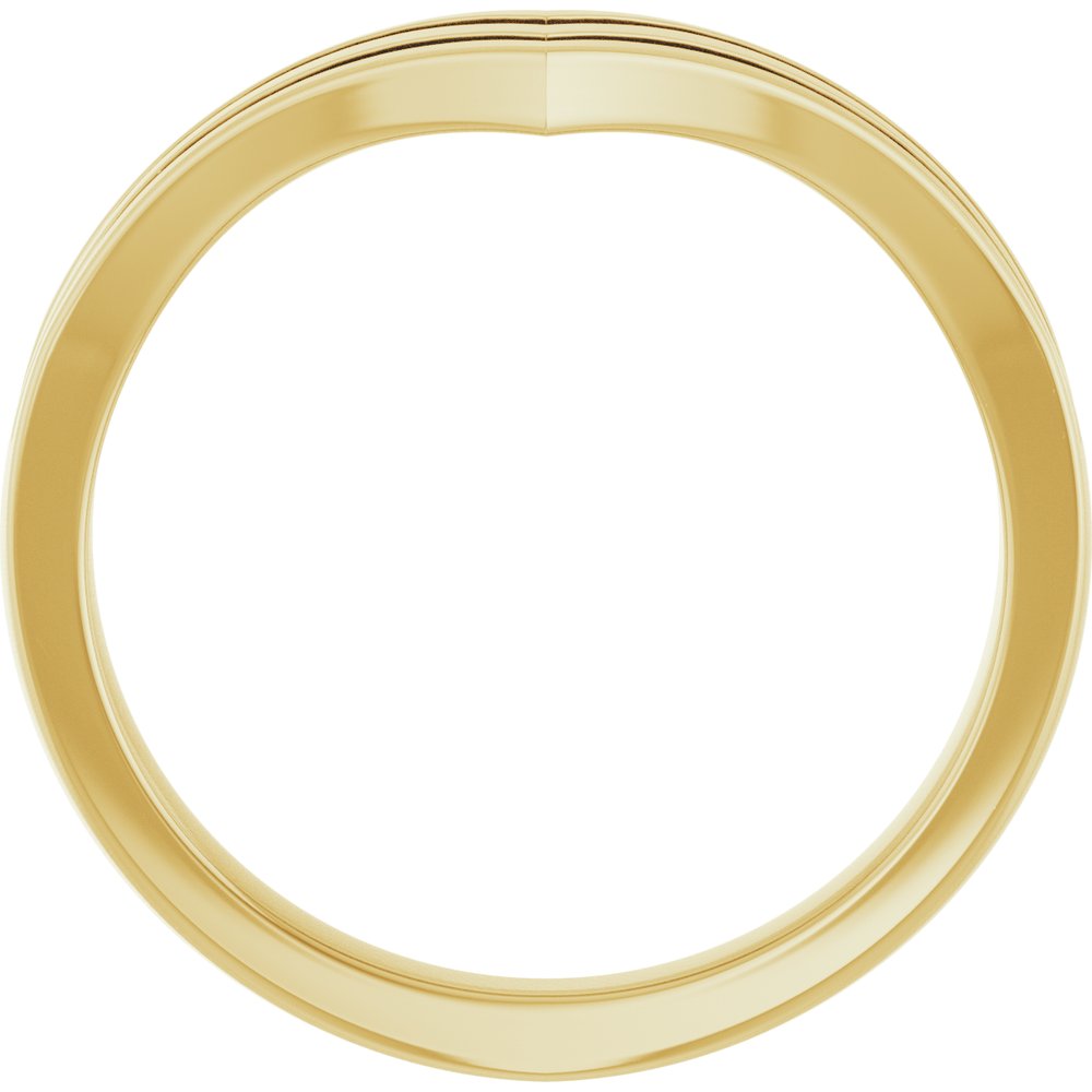 14K Yellow 1/6 CTW Natural Diamond Contour Band