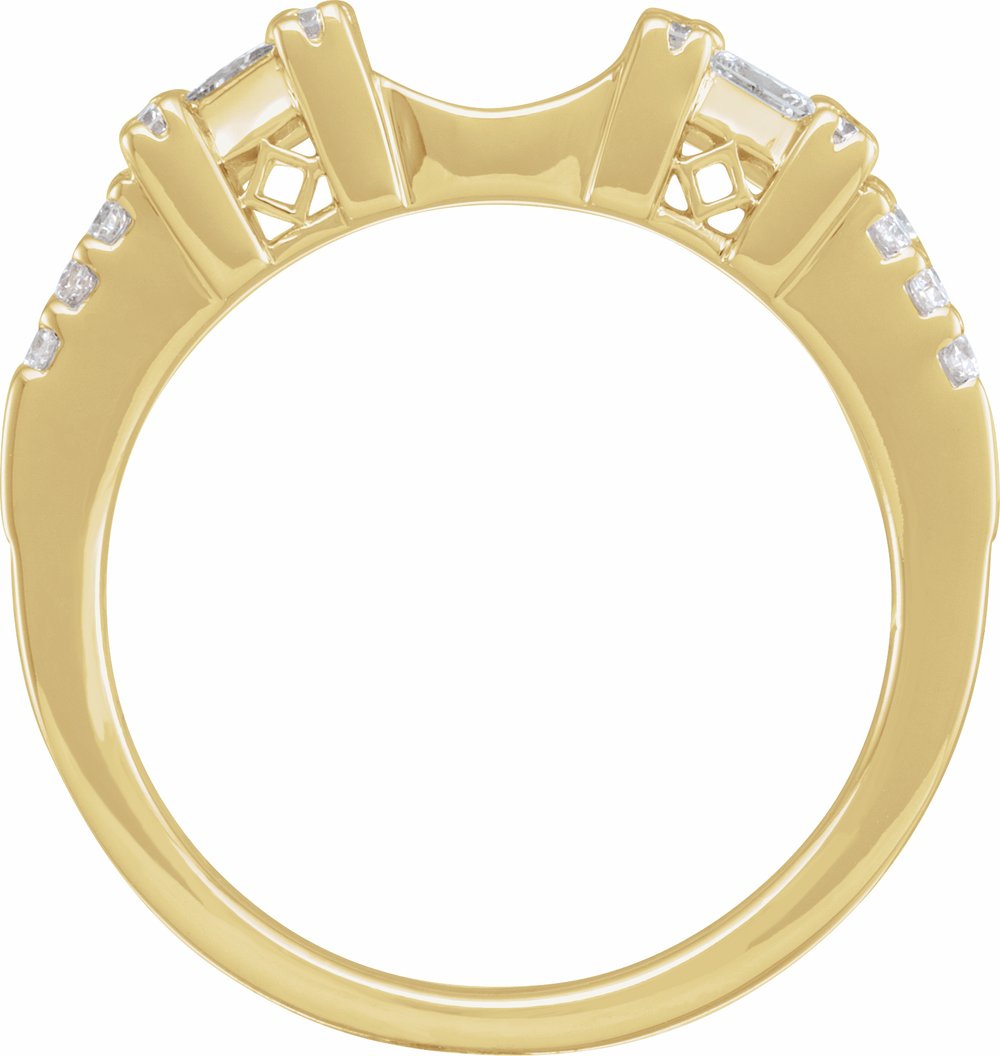 14K Yellow 1/2 CTW Natural Diamond Ring Enhancer