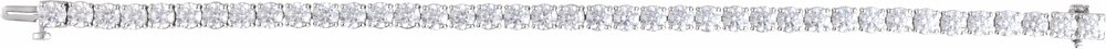 14K White Gold 12 CTW Lab-Grown Diamond Line 7" Bracelet