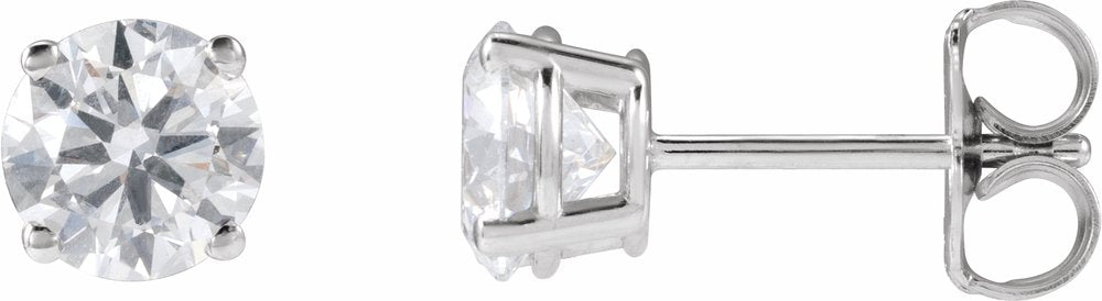 14K White Gold 1 1/4 CTW Lab-Grown Diamond Earrings
