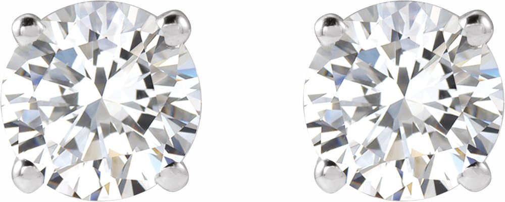 14K White 1 CTW Natural Diamond Earrings
