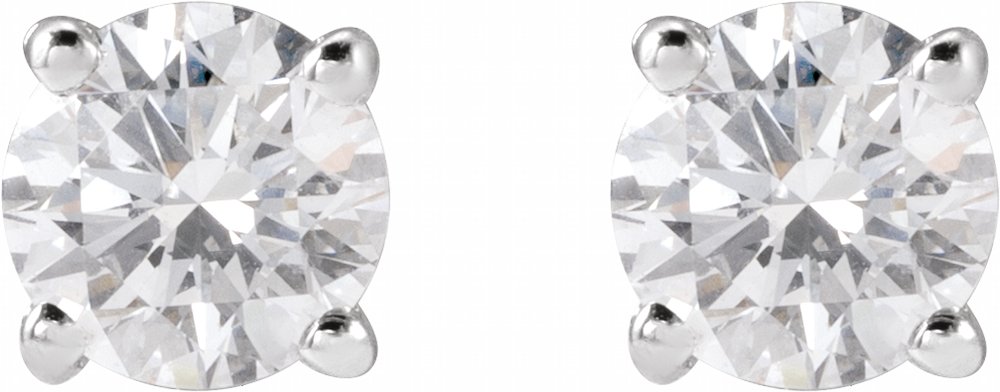 14K White Gold 5/8 CTW Lab-Grown Diamond Stud Earrings
