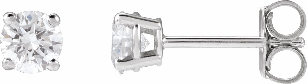 14K White Gold 1/2 CTW Lab-Grown Diamond Earrings