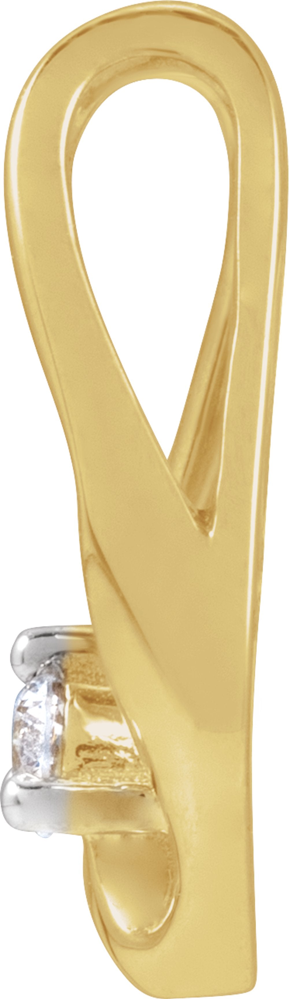14K Yellow Gold .05 CTW Natural Diamond Freeform Pendant