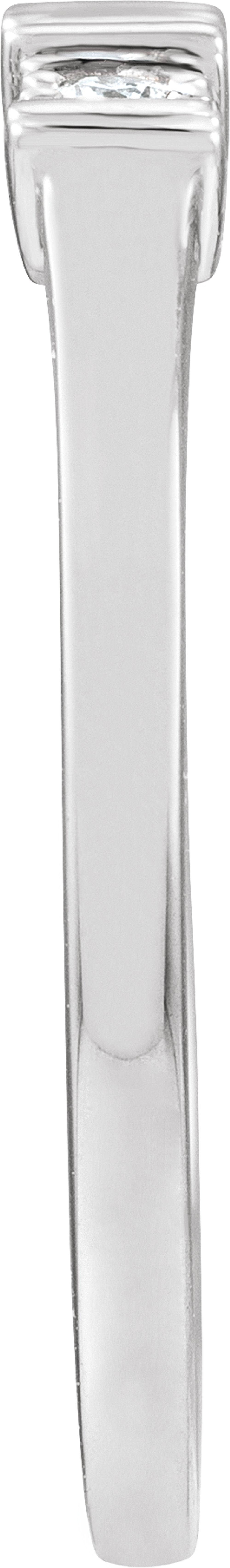 14K White Gold 1/6 CTW Natural Diamond Three-Stone Ring