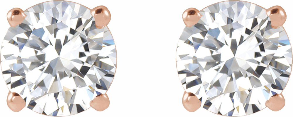 14K Rose 1 CTW Lab-Grown Diamond Stud Earrings