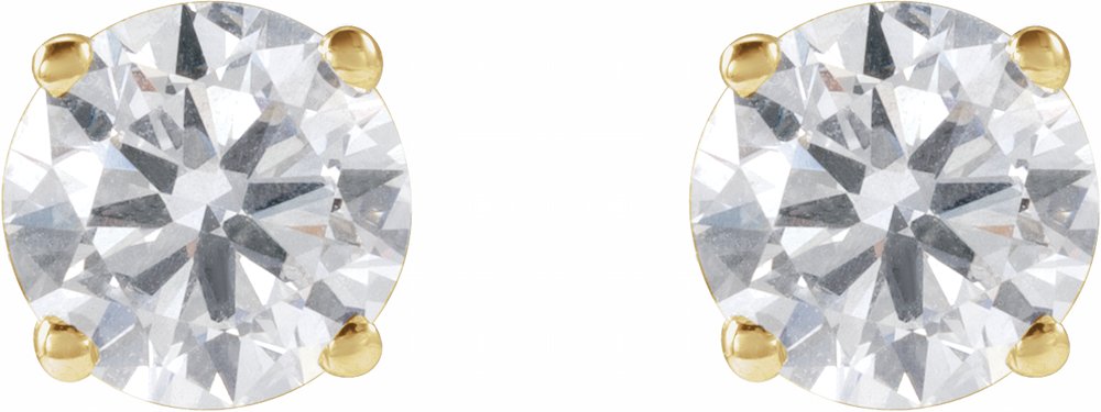 14K Yellow Gold 1 1/4 CTW Lab-Grown Diamond Earrings