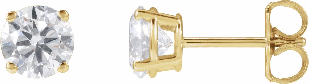 14K Yellow Gold 1 1/4 CTW Lab-Grown Diamond Earrings