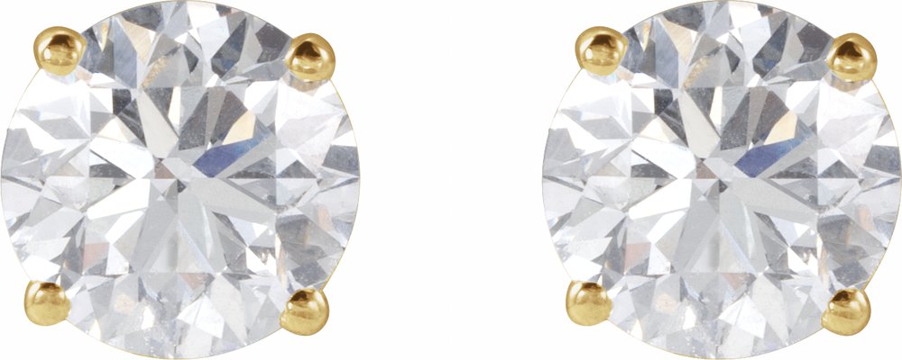 14K Yellow Gold 2 CTW Lab-Grown Diamond Earrings