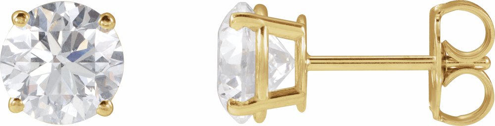 14K Yellow Gold 2 CTW Lab-Grown Diamond Earrings
