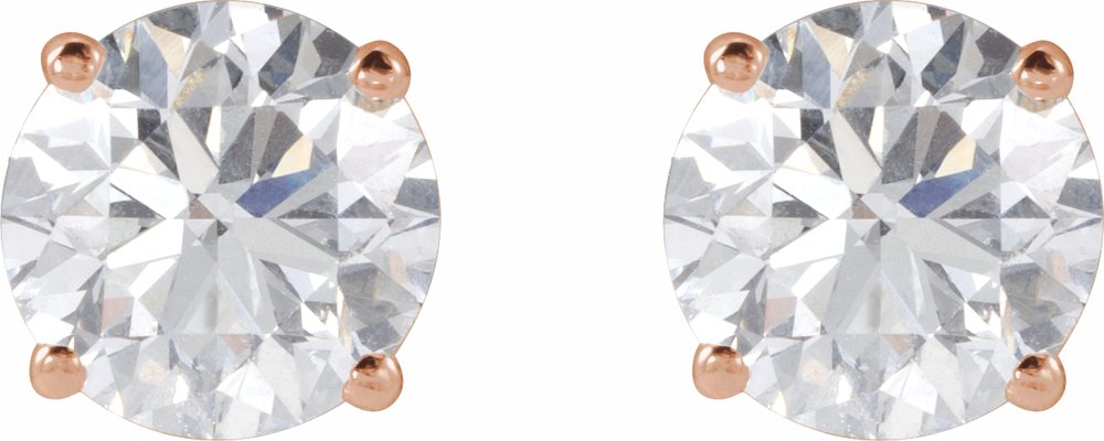 14K Rose 2 CTW Lab-Grown Diamond Earrings