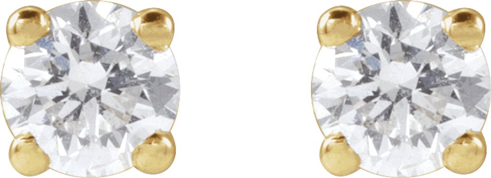 14K Yellow Gold 1/4 CTW Lab-Grown Diamond Earrings