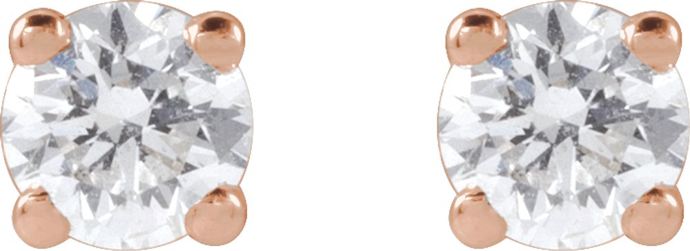 14K Rose Gold 1/4 CTW Lab-Grown Diamond Earrings