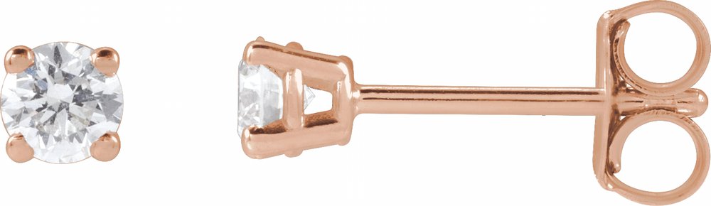 14K Rose Gold 1/4 CTW Lab-Grown Diamond Earrings