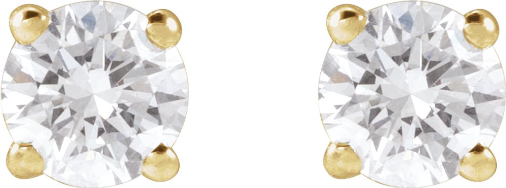 14K Yellow 1/2 CTW Lab-Grown Diamond Earrings