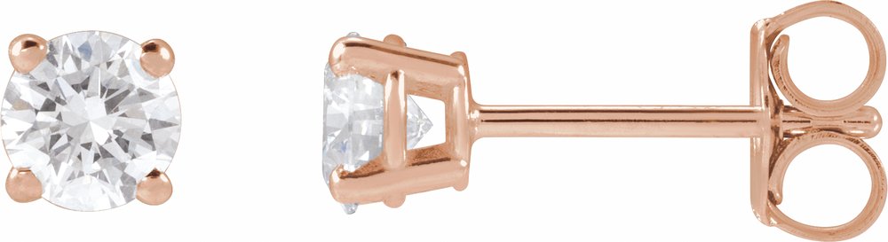 14K Rose Gold 1/2 CTW Lab-Grown Diamond Earrings