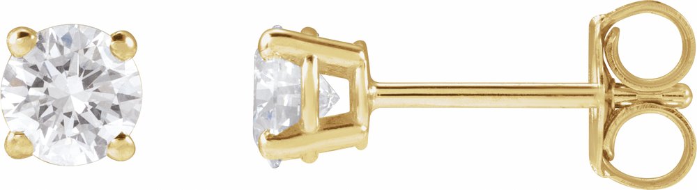 14K Yellow Gold 1/2 CTW Lab-Grown Diamond Earrings