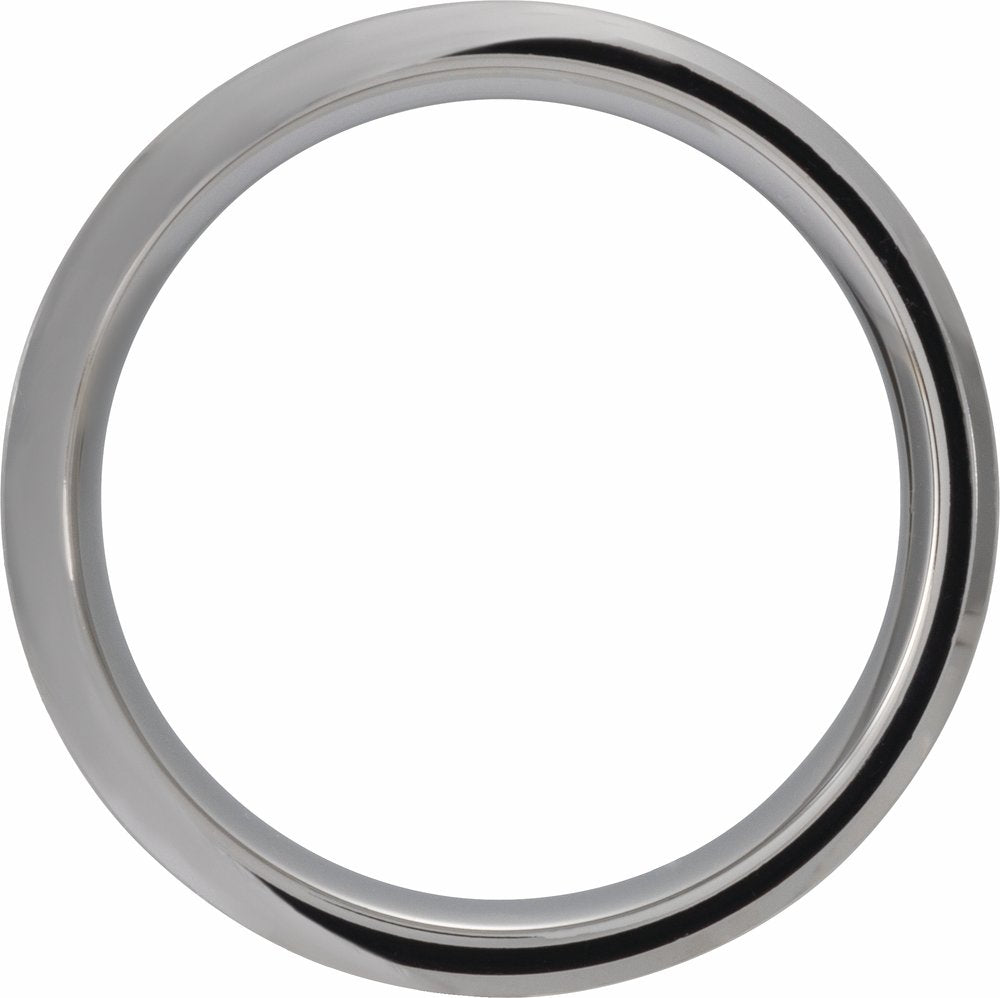 Tungsten Beveled-Edge Cypress Wood Inlay 8 mm Comfort-Fit Band Size 9