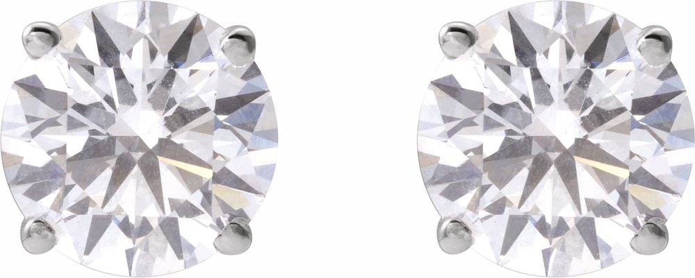 14K White Gold 2 1/2 CTW Lab-Grown Diamond Earrings