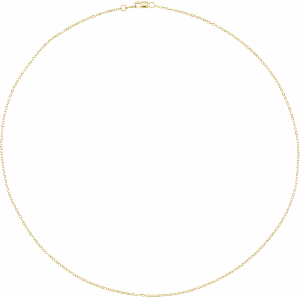 10K Yellow Gold 1.3 mm Cable 20" Chain
