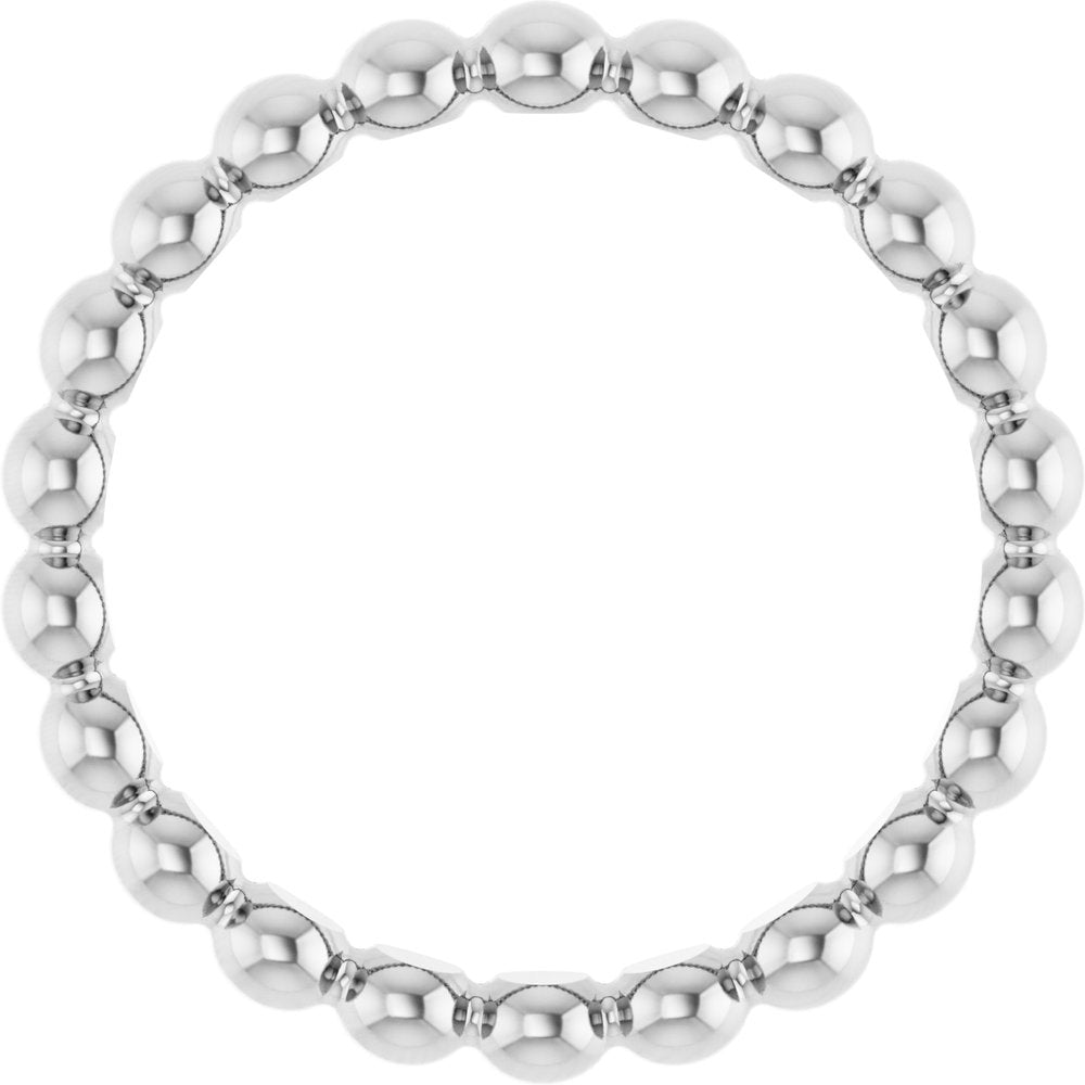 Sterling Silver Beaded Stackable Ring