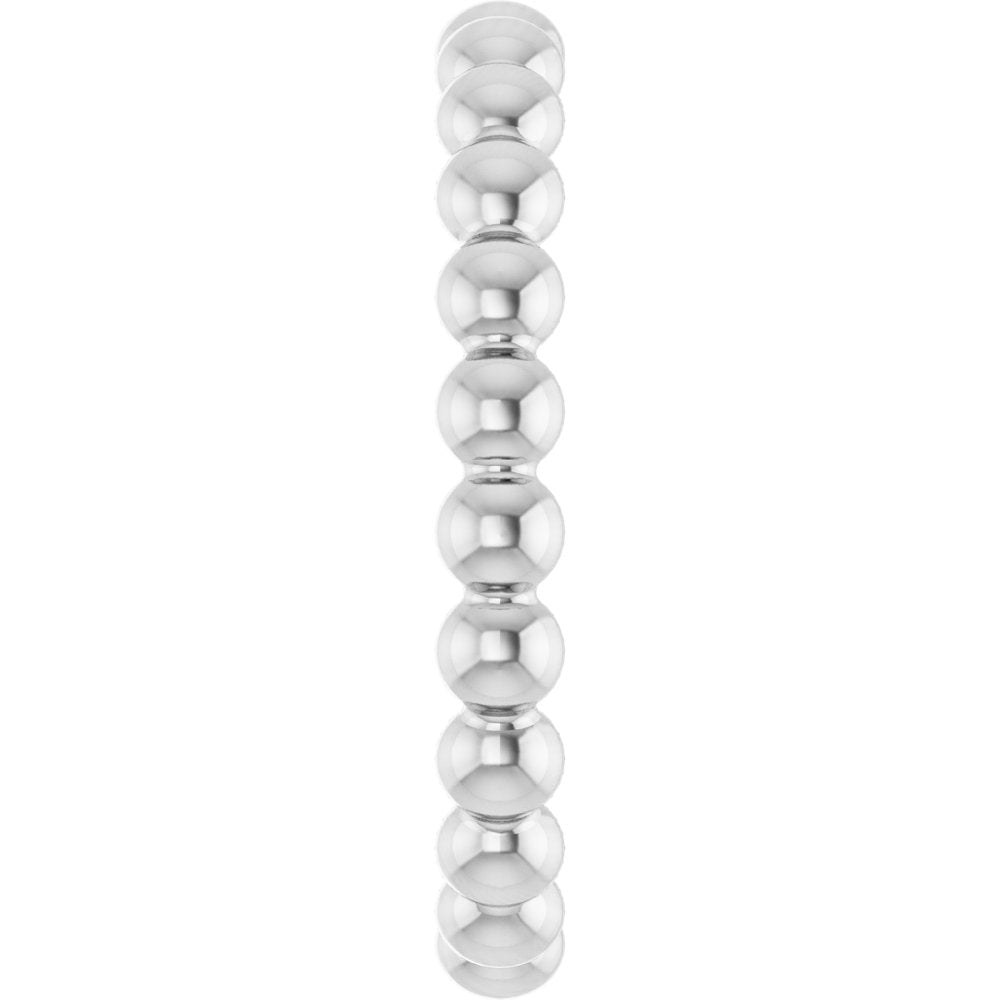 Platinum Beaded Stackable Ring