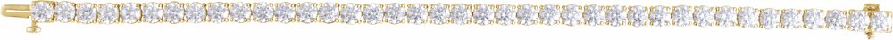 14K Yellow Gold 12 CTW Lab-Grown Diamond Line 7" Bracelet