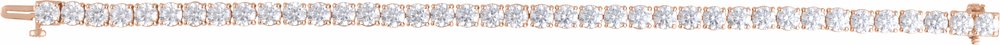 14K Rose 12 CTW Lab-Grown Diamond Line 7" Bracelet