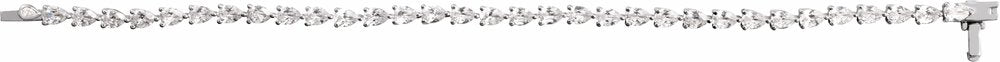 14K White Gold 6 1/2 CTW Lab-Grown Diamond Line 7" Bracelet