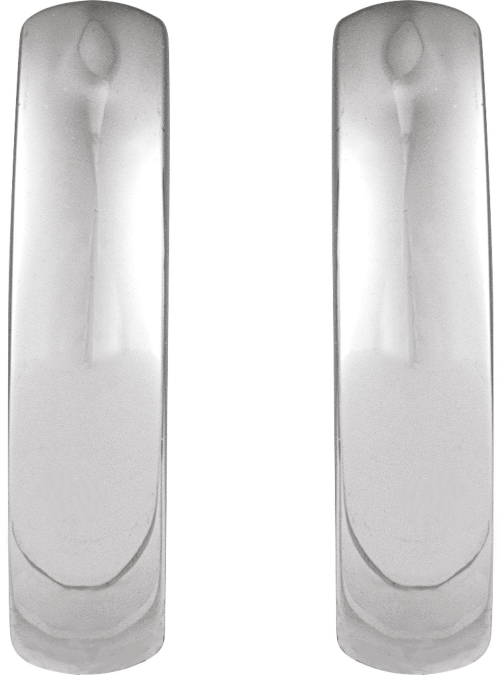 14K White Gold Hinged 12 mm Hoop Earrings